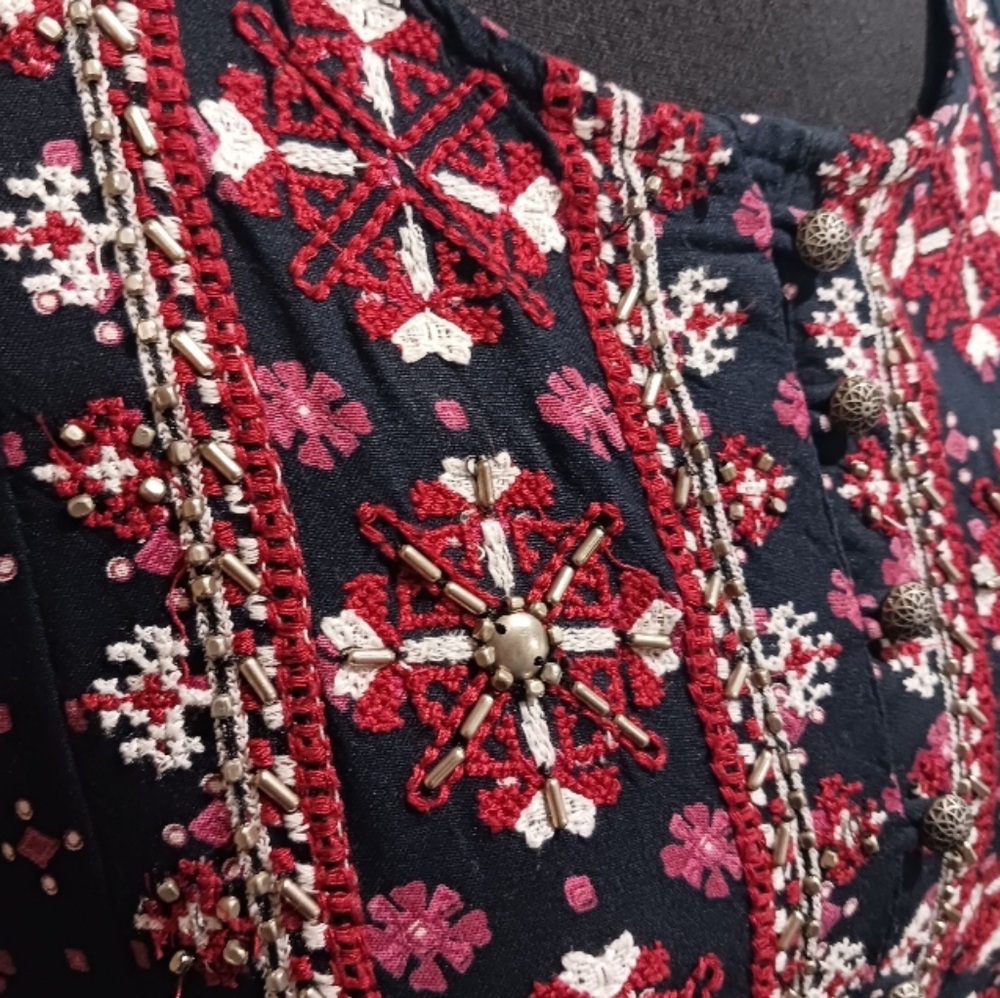 Anthropologie Vanessa Virginia Kaleidoscope Embellished Tunic Dress - Picture 5 of 10